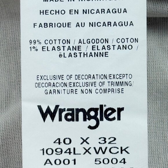 Wrangler Men's Heritage Low Stretch Relaxed Tan Carpenter Pants Size 40x32 NWT - Picture 7 of 11